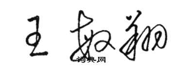 駱恆光王敏翔草書個性簽名怎么寫