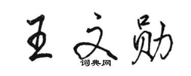 駱恆光王文勛行書個性簽名怎么寫