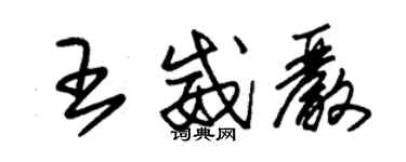 朱錫榮王威嚴草書個性簽名怎么寫