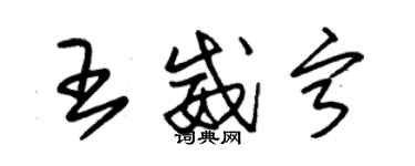 朱錫榮王威寧草書個性簽名怎么寫