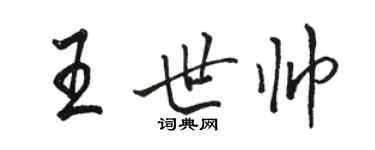 駱恆光王世帥行書個性簽名怎么寫