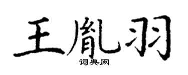 丁謙王胤羽楷書個性簽名怎么寫