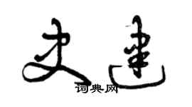 曾慶福史建草書個性簽名怎么寫