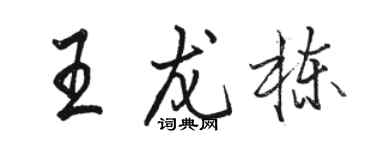 駱恆光王龍棟行書個性簽名怎么寫