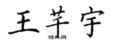 丁謙王芊宇楷書個性簽名怎么寫