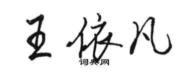 駱恆光王依凡行書個性簽名怎么寫