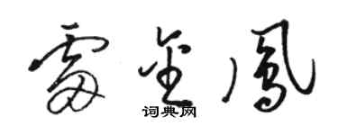 駱恆光雷金鳳草書個性簽名怎么寫