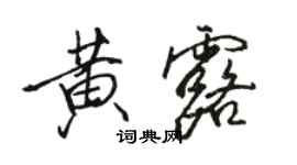 駱恆光黃露行書個性簽名怎么寫