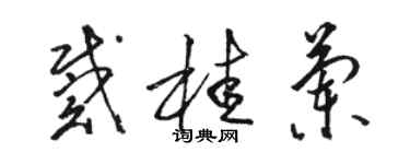 駱恆光戴桂蘭草書個性簽名怎么寫