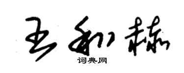 朱錫榮王和赫草書個性簽名怎么寫