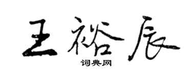 曾慶福王裕辰行書個性簽名怎么寫