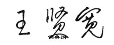 駱恆光王賢寬草書個性簽名怎么寫