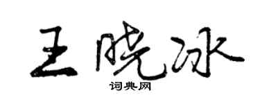 曾慶福王曉冰行書個性簽名怎么寫