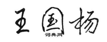 駱恆光王國楊行書個性簽名怎么寫