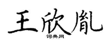 丁謙王欣胤楷書個性簽名怎么寫