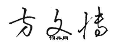 駱恆光方文博草書個性簽名怎么寫