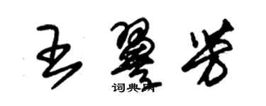 朱錫榮王翼芳草書個性簽名怎么寫