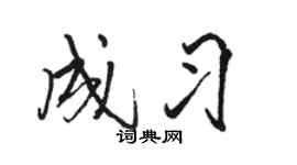 駱恆光成習行書個性簽名怎么寫