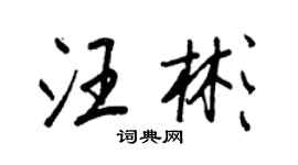王正良汪彬行書個性簽名怎么寫
