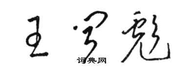 駱恆光王聞彪草書個性簽名怎么寫