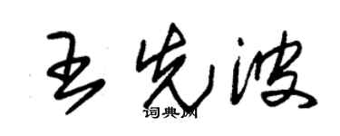 朱錫榮王先波草書個性簽名怎么寫