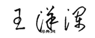 駱恆光王洋瀾草書個性簽名怎么寫