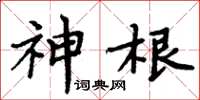 周炳元神根楷書怎么寫