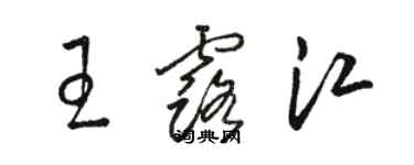 駱恆光王露江草書個性簽名怎么寫