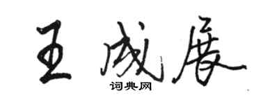 駱恆光王成展行書個性簽名怎么寫