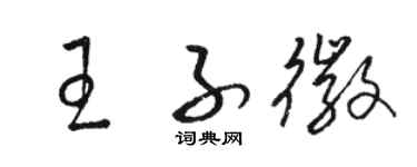 駱恆光王子徽草書個性簽名怎么寫
