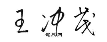 駱恆光王沖茂草書個性簽名怎么寫