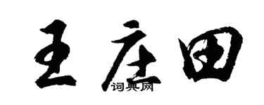 胡問遂王莊田行書個性簽名怎么寫