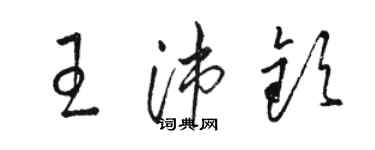 駱恆光王沛欽草書個性簽名怎么寫