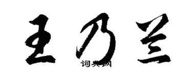 胡問遂王乃蘭行書個性簽名怎么寫