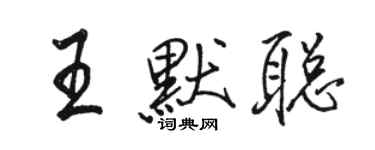 駱恆光王默聰行書個性簽名怎么寫