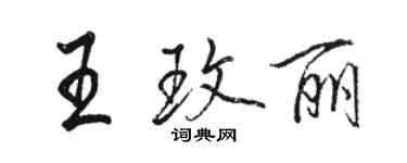 駱恆光王玫麗行書個性簽名怎么寫