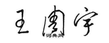 駱恆光王周宇草書個性簽名怎么寫