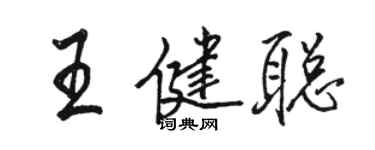 駱恆光王健聰行書個性簽名怎么寫