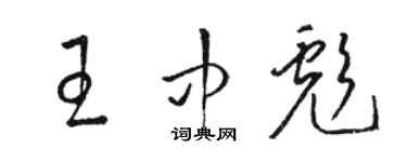 駱恆光王中彪草書個性簽名怎么寫