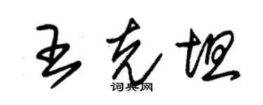 朱錫榮王克坦草書個性簽名怎么寫