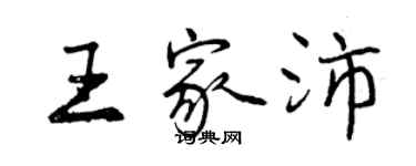 曾慶福王家沛行書個性簽名怎么寫