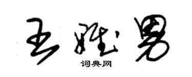 朱錫榮王雅男草書個性簽名怎么寫