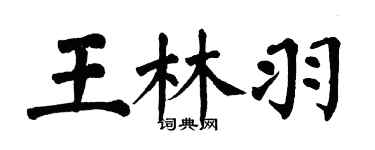 翁闓運王林羽楷書個性簽名怎么寫