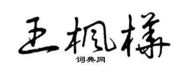 曾慶福王楓樺草書個性簽名怎么寫