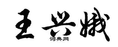 胡問遂王興娥行書個性簽名怎么寫