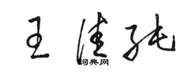 駱恆光王佳純草書個性簽名怎么寫