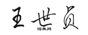 駱恆光王世貞行書個性簽名怎么寫