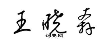 梁錦英王曉奔草書個性簽名怎么寫