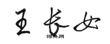 駱恆光王長女行書個性簽名怎么寫