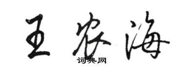 駱恆光王農海行書個性簽名怎么寫